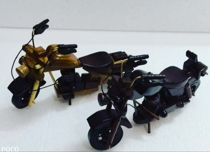 Handmade wooden bike for bedroom and living room decoration showpiece. - 6 inch