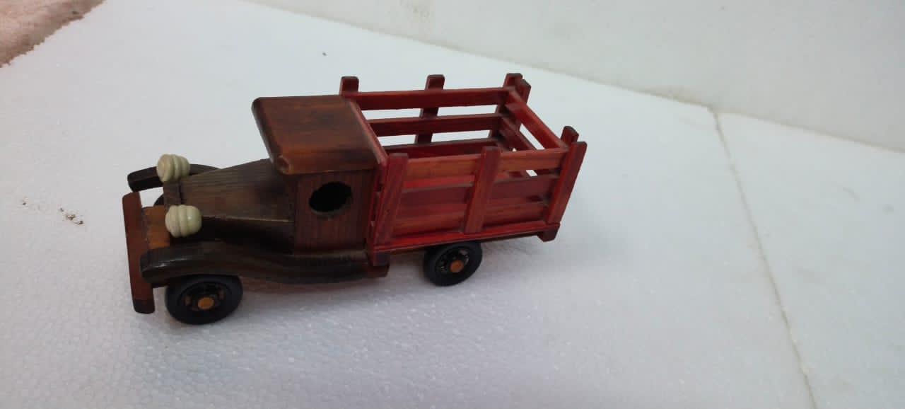 Vintage classic handmade wooden car truck carrier toys for kids baby toddler& home decor 8 inch