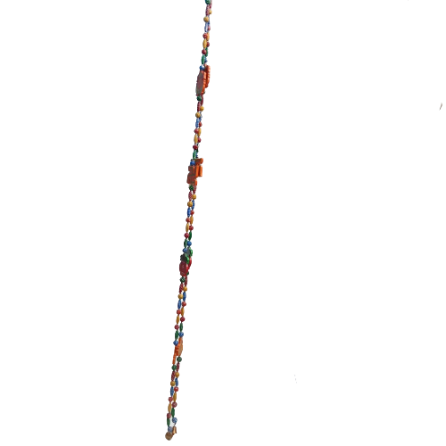  Wooden om swastik and kalash Hanging bells/ Wall decoration for diwali (7 feet long, pack of 2)