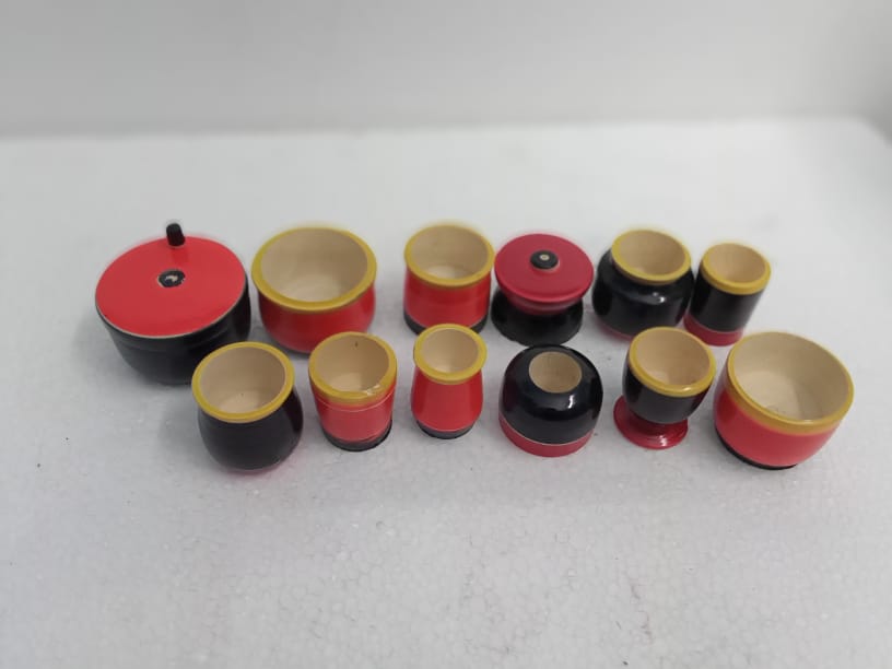 Etikoppaka wooden cooking set - (small) 