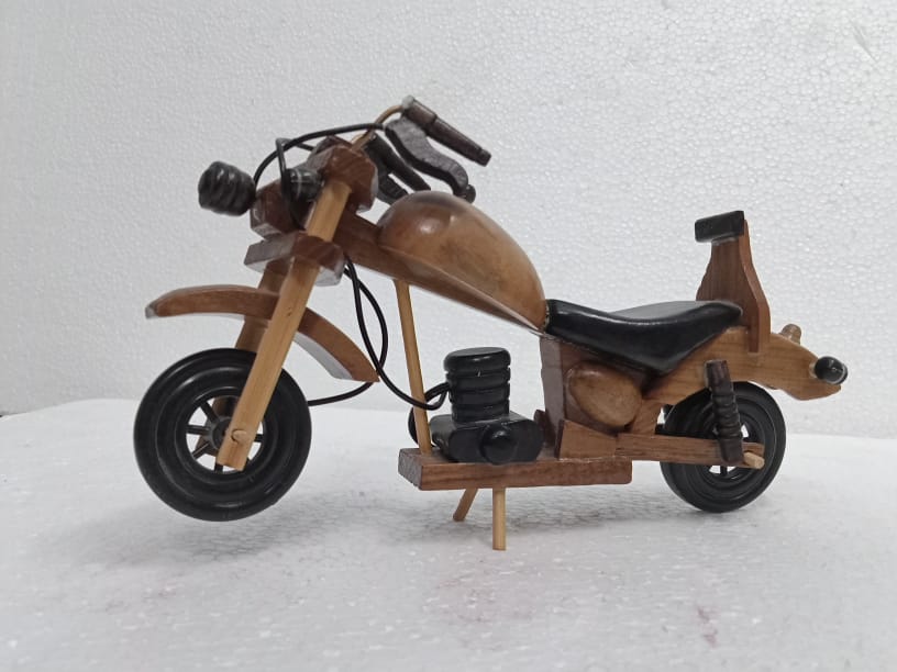 Handmade wooden bike for bedroom and living room decoration showpiece. - 10inch 