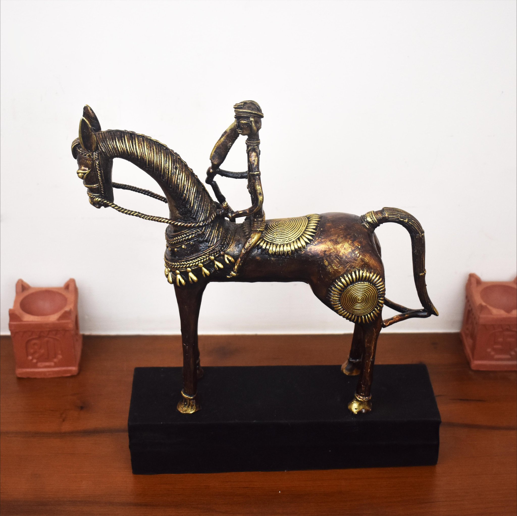 Dhokra Horse with Rider
