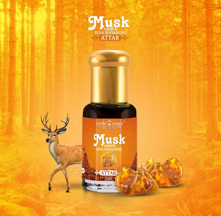 Musk Amber Seva Sugandhi Attar for Prabhu Seva
