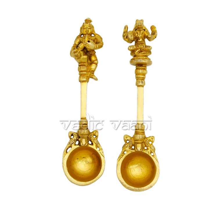 Krishna / Narsimha Havan Spoon - Set of 2