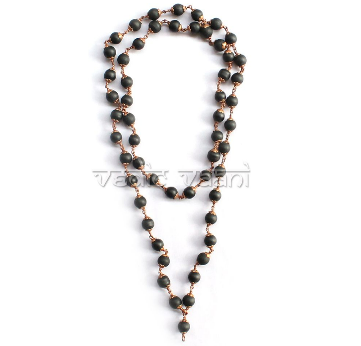 Round Shaped Shri Hari Shaligram Mala in Copper