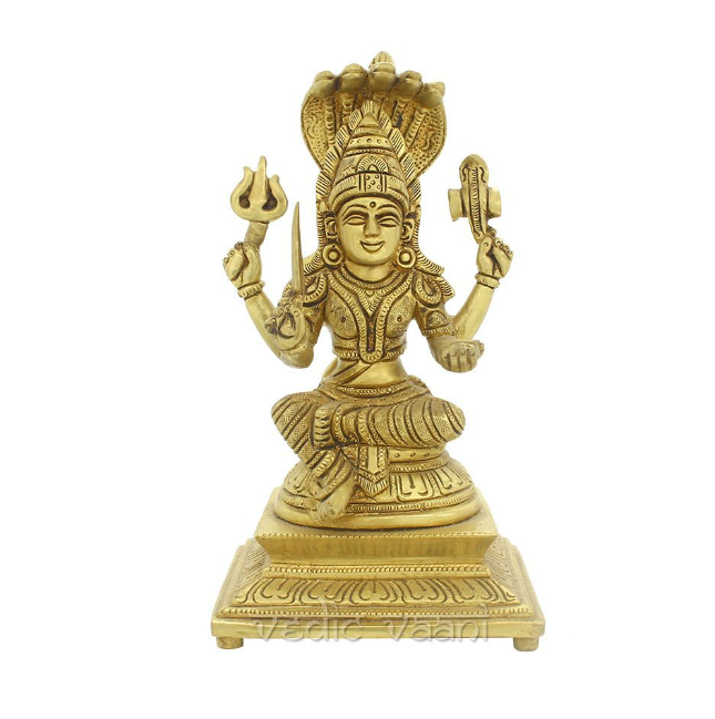 Maariamma Devi with Sheshnag Murti in Brass